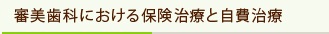 審美歯科における保険治療と自費治療